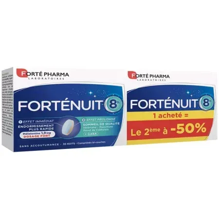 Forté Pharma Forténuit 8H 2X30 comprimés bi-couches - Univers Pharmacie