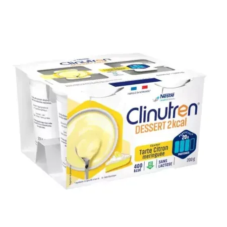 Clinutren Dessert 2kcal Saveur Tarte Citron Meringuée 4X200g - Univers Pharmacie
