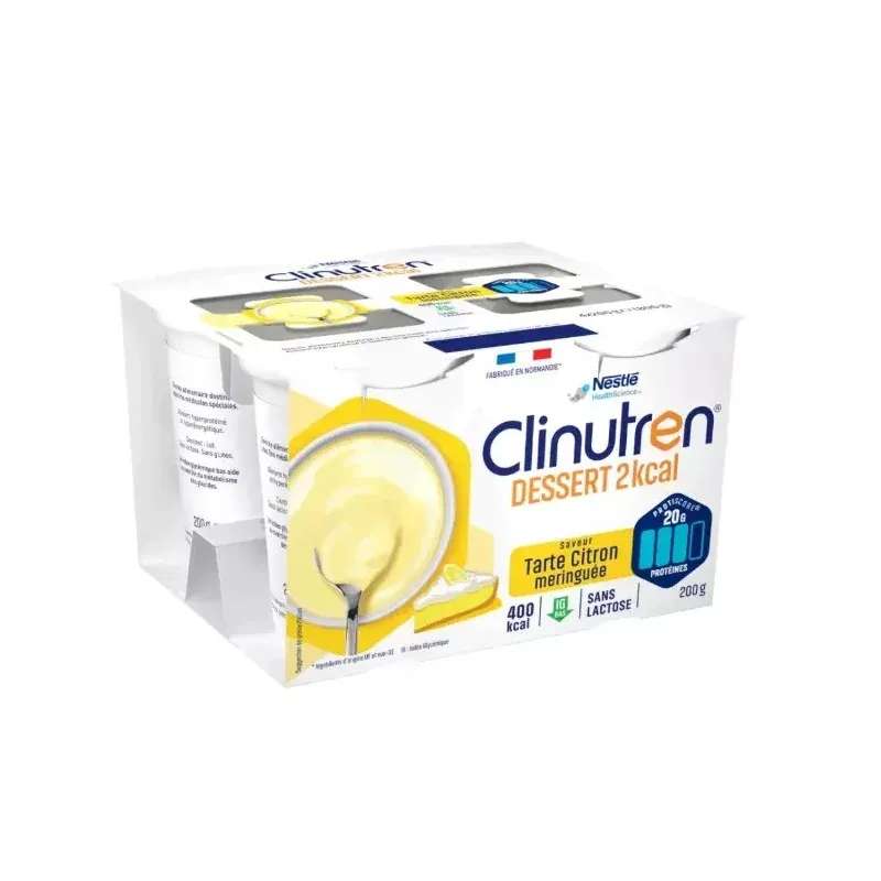 Clinutren Dessert 2kcal Saveur Tarte Citron Meringuée 4X200g - Univers Pharmacie