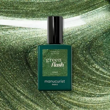 Manucurist Green Flash Vernis Groove 15ml - Paillettes vertes