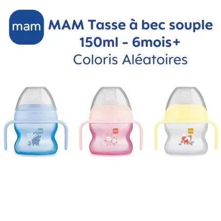 MAM Tasse à Bec Souple 6+mois 150ml - Coloris aléatoires