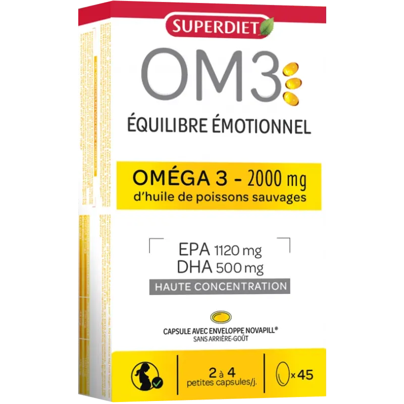 Superdiet OM3 Équilibre Émotionnel 45 capsules