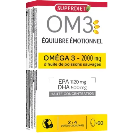 Superdiet OM3 Équilibre Émotionnel 60 capsules - Univers Pharmacie