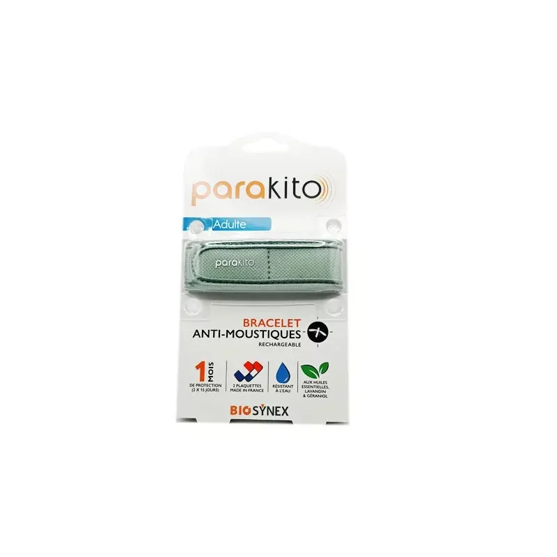 Parakito Bracelet Anti-moustiques Adulte Kaki - Univers Pharmacie