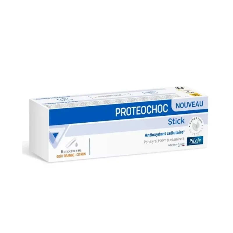 PiLeJe Proteochoc stick goût orange-citron 6 sticks de 5ml - Univers Pharmacie
