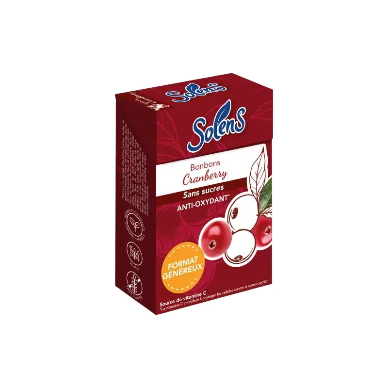 Solens Bonbons Cranberry Sans Sucres 66g - Univers Pharmacie