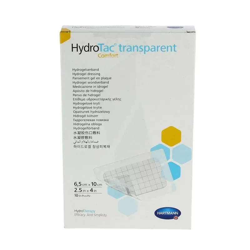 HydroTac Transparent Comfort 6,5X10cm 10 pièces - Univers Pharmacie