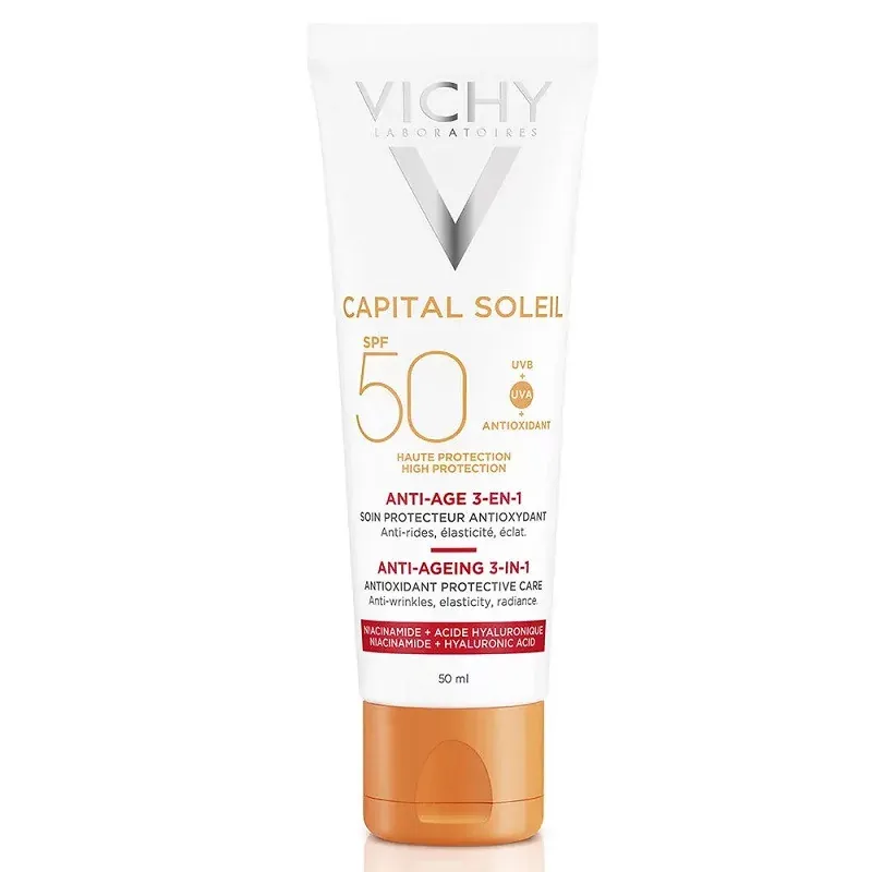 Vichy Capital Soleil Soin Anti-âge 3en1 SPF50+ 50ml - Univers Pharmacie