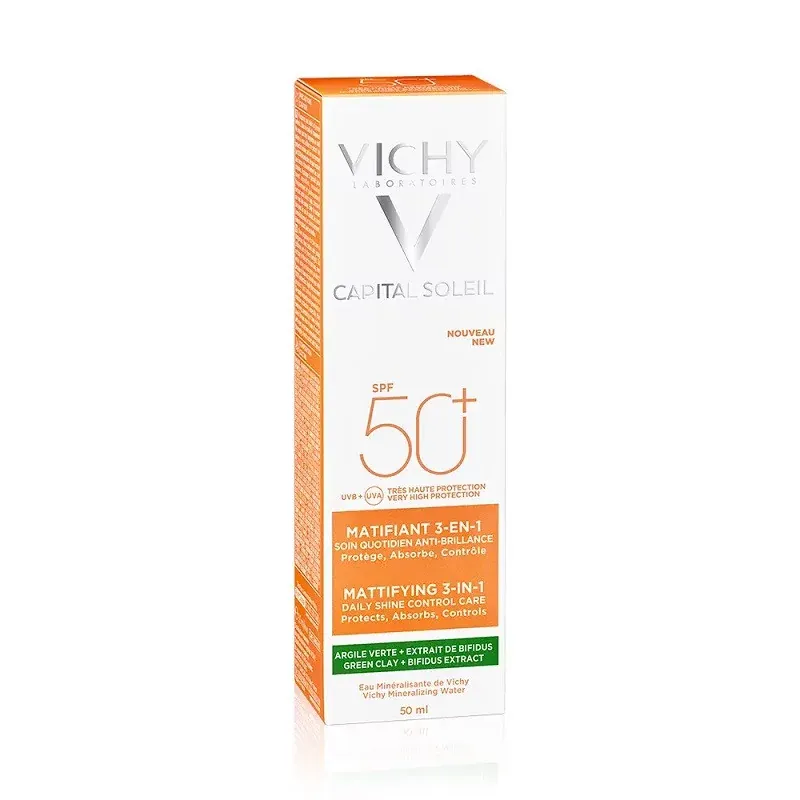 Vichy Capital Soleil Soin Matifiant 3en1 SPF50+ 50ml - Univers Pharmacie