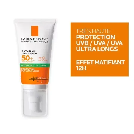 La Roche-Posay Anthelios UVMUNE 400 Gel Crème Oil Control SPF50+ 50ml - Univers Pharmacie