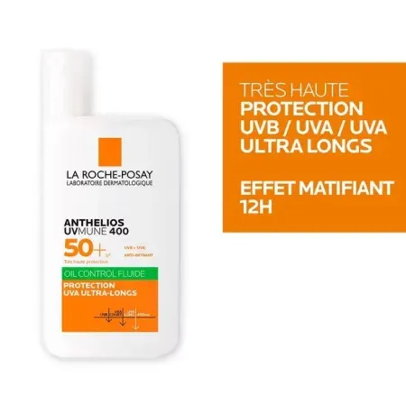 La Roche-Posay Anthelios UVmune 400 Fluide Oil Control SPF50+ 50ml - Univers Pharmacie
