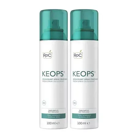 RoC Keops Déodorant Spray Fraîcheur 2X100ml - Univers Pharmacie