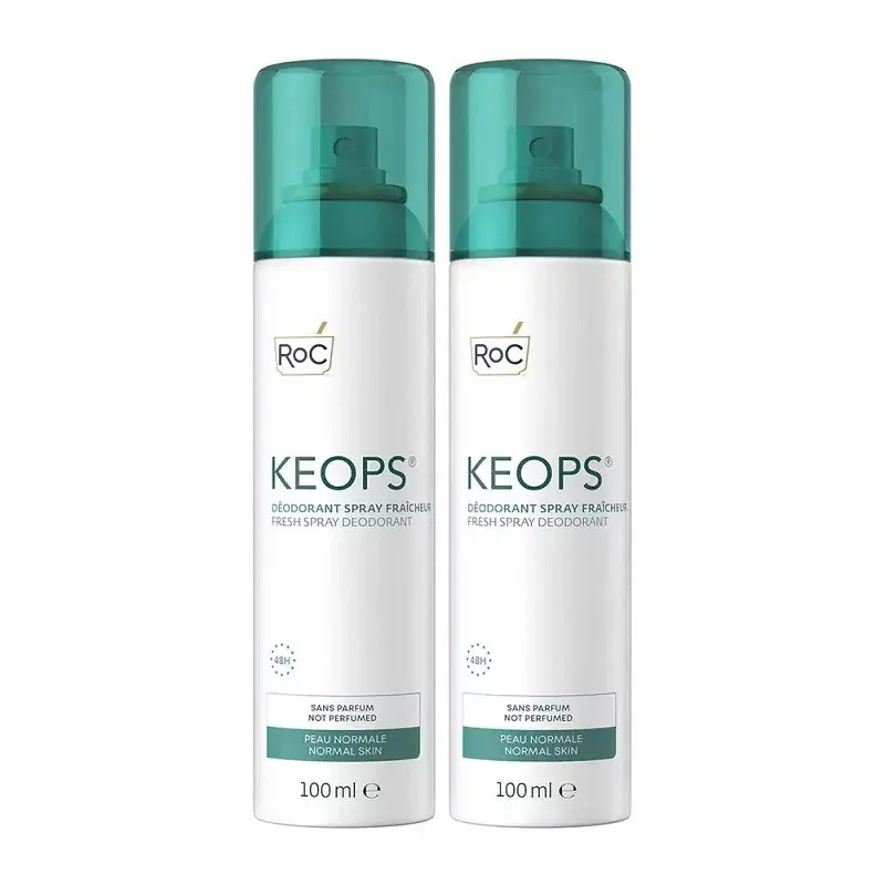 RoC Keops Déodorant Spray Fraîcheur 2X100ml - Univers Pharmacie