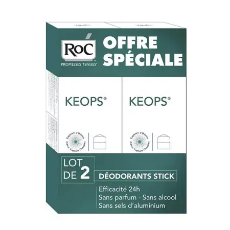 ROC Keops Déodorant Stick 2X40ml - Univers Pharmacie