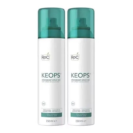 Roc Keops Déodorant Spray Sec 2X150ml - Univers Pharmacie