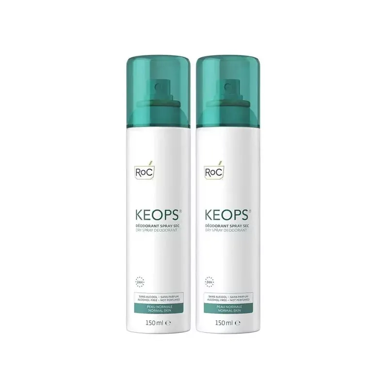 Roc Keops Déodorant Spray Sec 2X150ml - Univers Pharmacie
