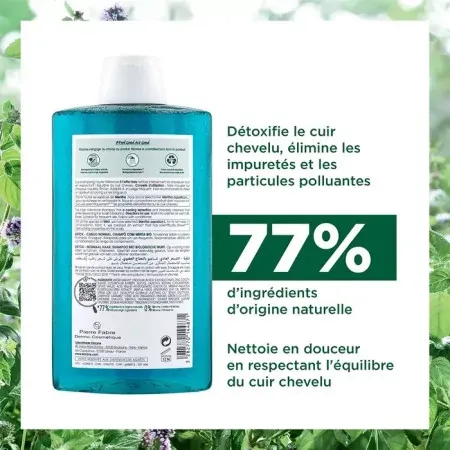 Klorane Shampoing Détox Menthe Bio 400ml - Univers Pharmacie