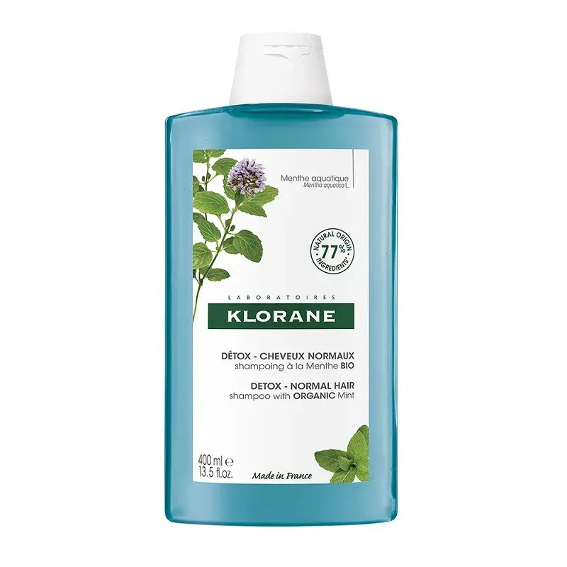 Klorane Shampoing Détox Menthe Bio 400ml - Univers Pharmacie