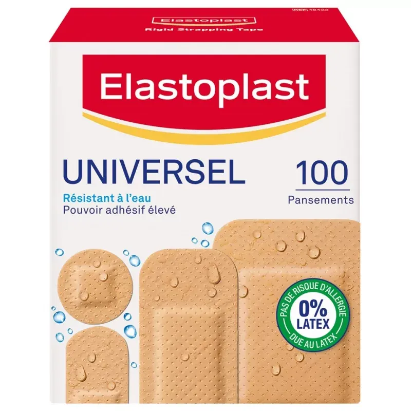 Elastoplast Universel Résistant à l'Eau 100 pansements - Univers Pharmacie