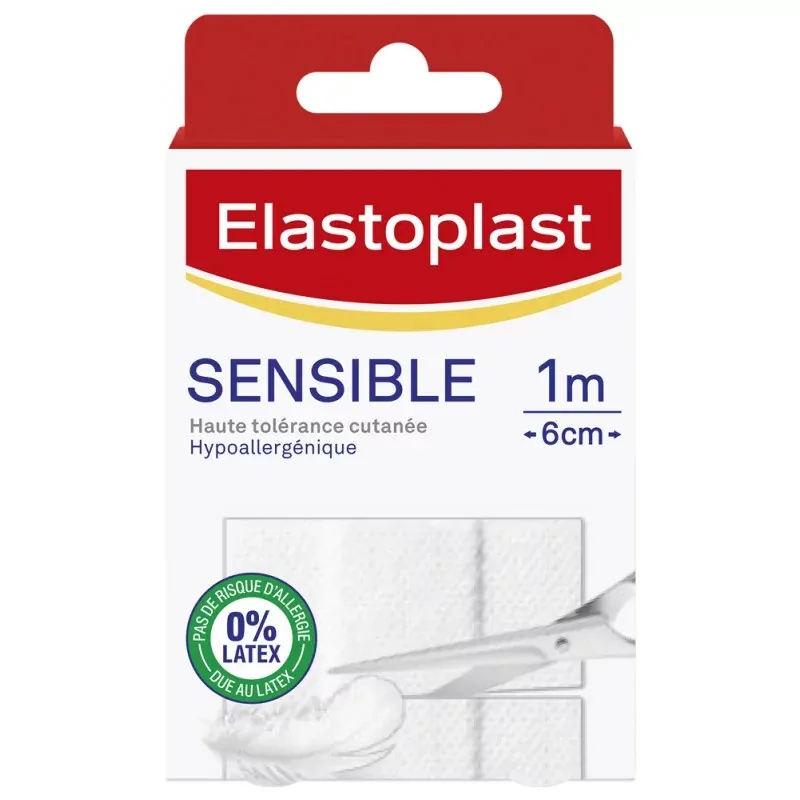 Elastoplast Sensible Pansement Blanc 1mX6cm