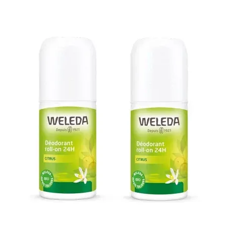 Weleda Déodorant Roll-on Citrus 24h 2X50ml - Univers Pharmacie