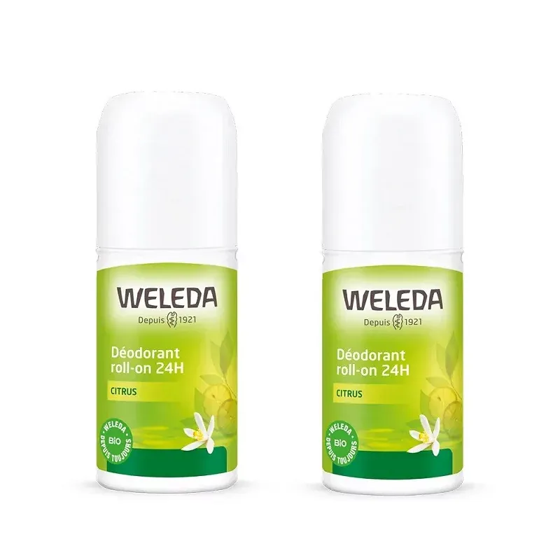 Weleda Déodorant Roll-on Citrus 24h 2X50ml - Univers Pharmacie