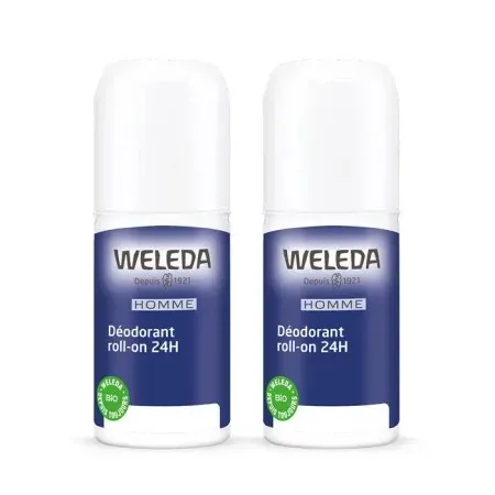 Weleda Déodorant Roll-on Homme 24H 50mlX2 - Univers Pharmacie