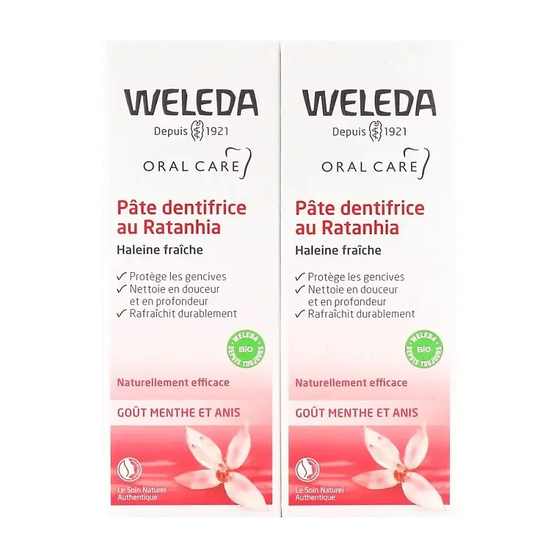 Weleda Pâte Dentifrice au Ratanhia 2X75ml - Univers Pharmacie