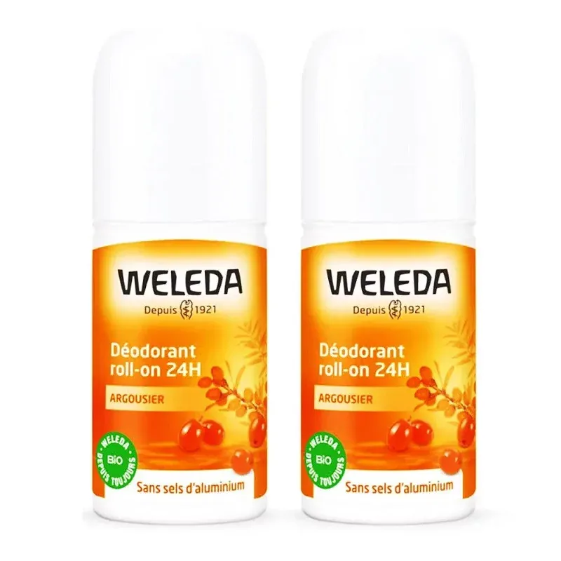 Weleda Argousier Déodorant Roll-on 2X50ml - Univers Pharmacie