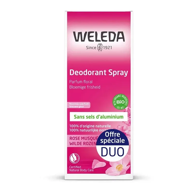 Weleda Déodorant Rose Musquée Bio 2X100ml - Univers Pharmacie