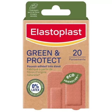 Elastoplast Green & Protect 20 pansements - Univers Pharmacie