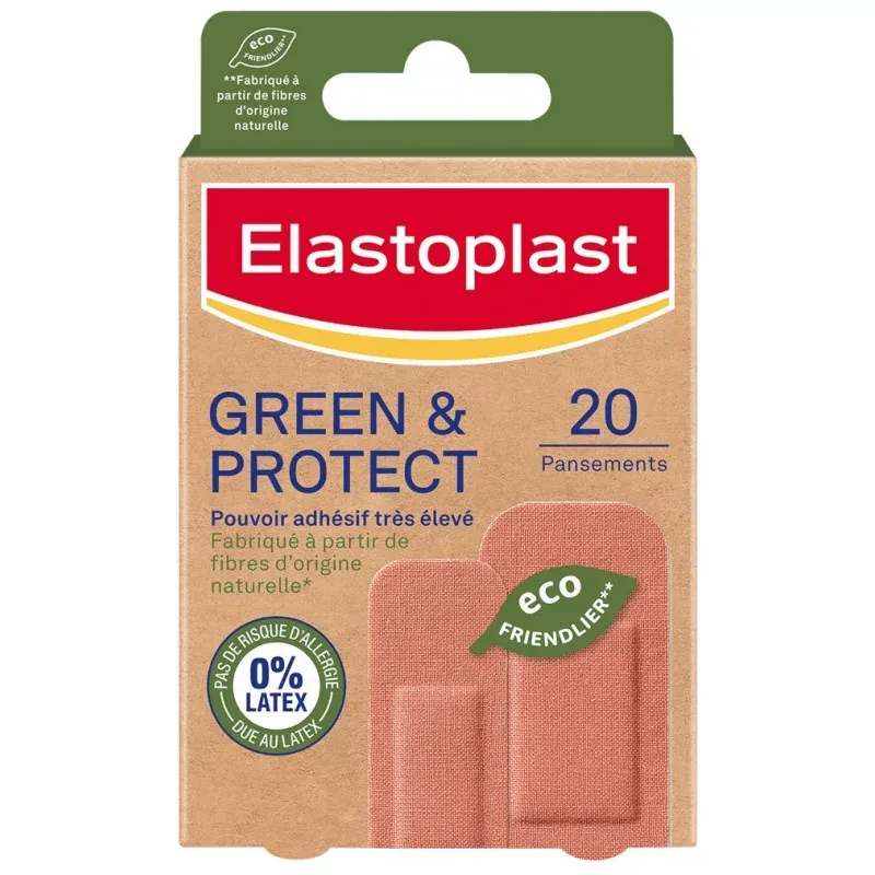 Elastoplast Green & Protect 20 pansements - Univers Pharmacie