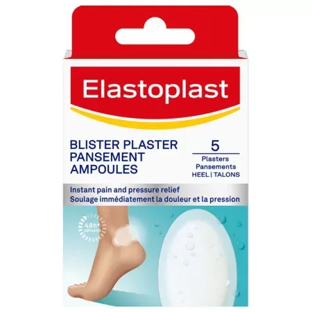 Elastoplast Blister Plaster Pansement Ampoules Talons X5 - Univers Pharmacie
