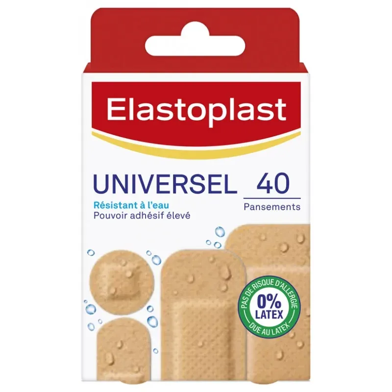Elastoplast Universel Résistant à l'Eau 40 pansements - Univers Pharmacie