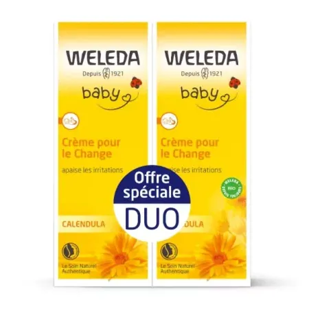 Weleda Baby Crème pour le Change Calendula 2X75ml - Univers Pharmacie