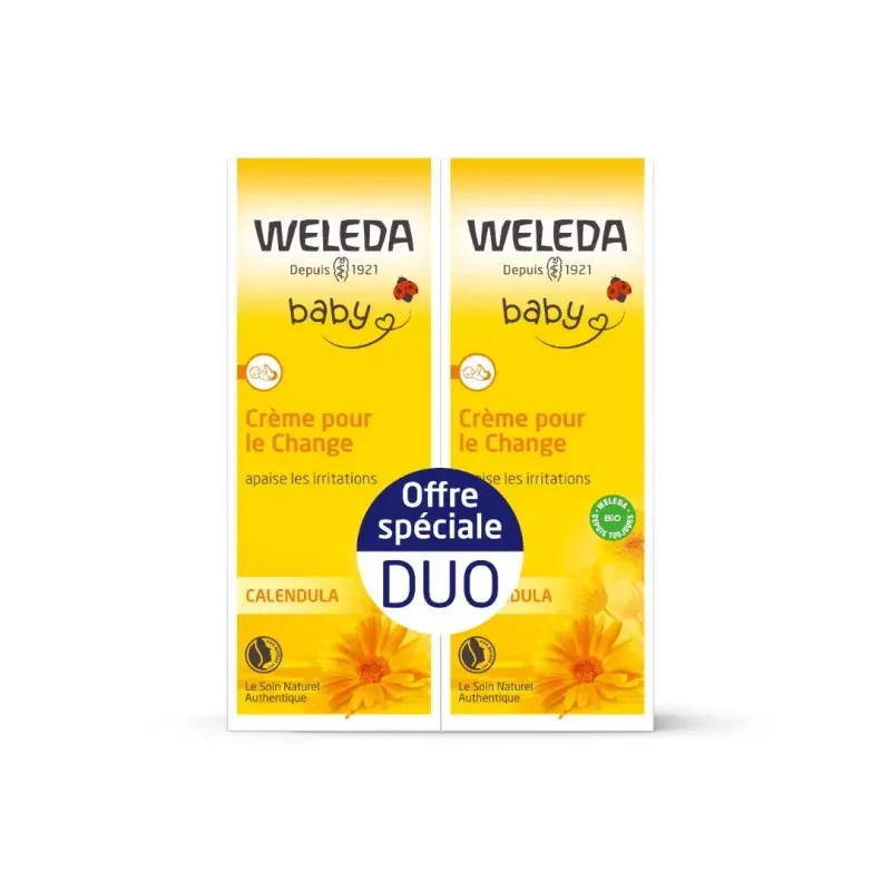 Weleda Baby Crème pour le Change Calendula 2X75ml - Univers Pharmacie