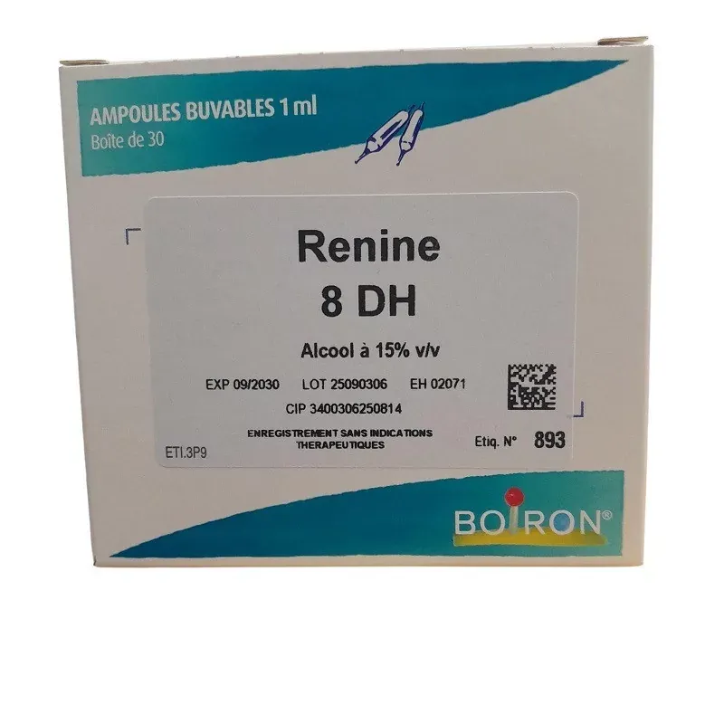 Boiron Renine 8DH 30 ampoules de 1ml - Univers Pharmacie