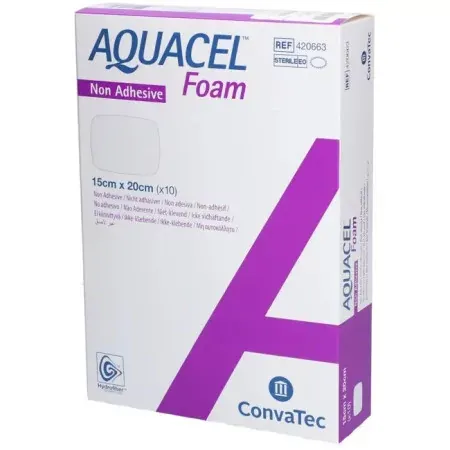 Aquacel Foam Non Adhesive 15X20cm 10 pièces - Univers Pharmacie