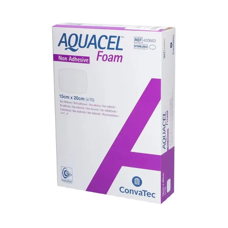 Aquacel Foam Non Adhesive 15X20cm 10 pièces - Univers Pharmacie
