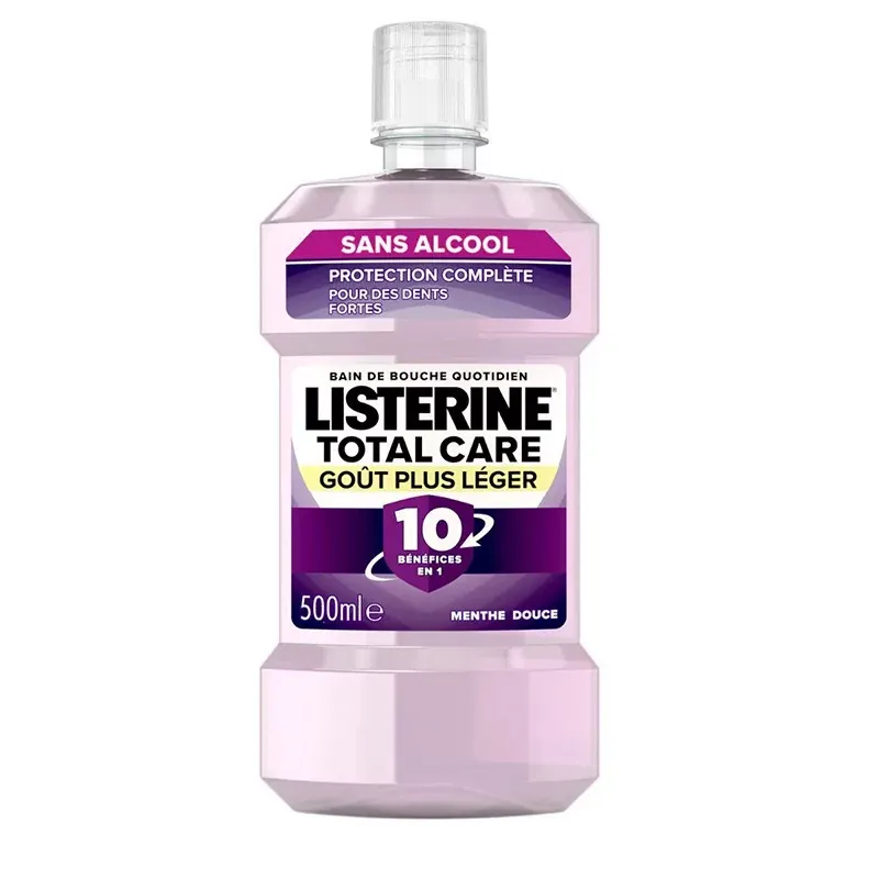 Listerine Total Care Goût Plus Léger Bain de Bouche Menthe Douce 500ml - Univers Pharmacie