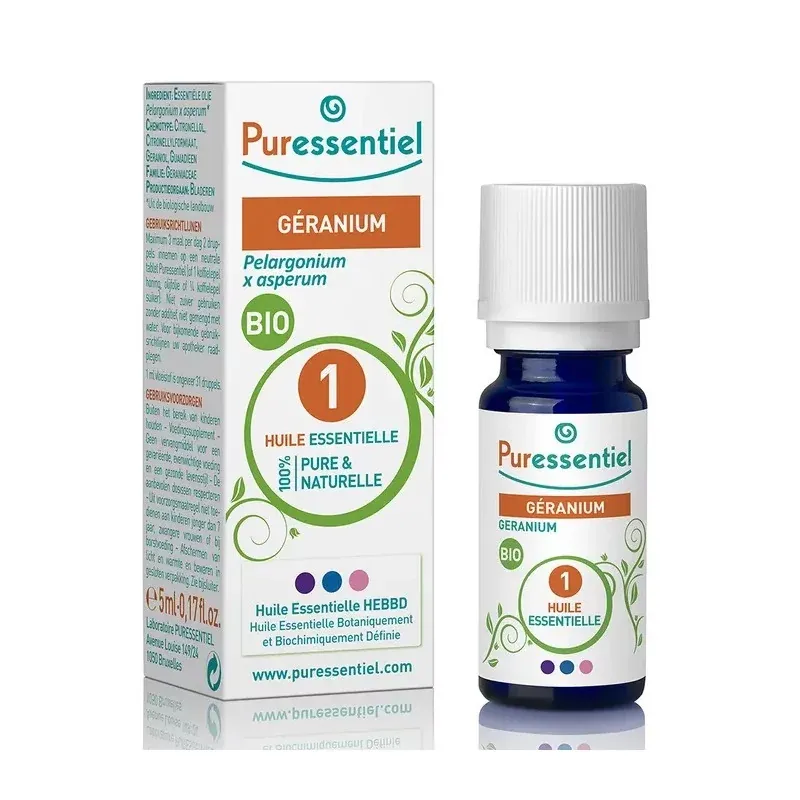 Puressentiel Huile Essentielle Géranium Bio 5ml - Univers Pharmacie
