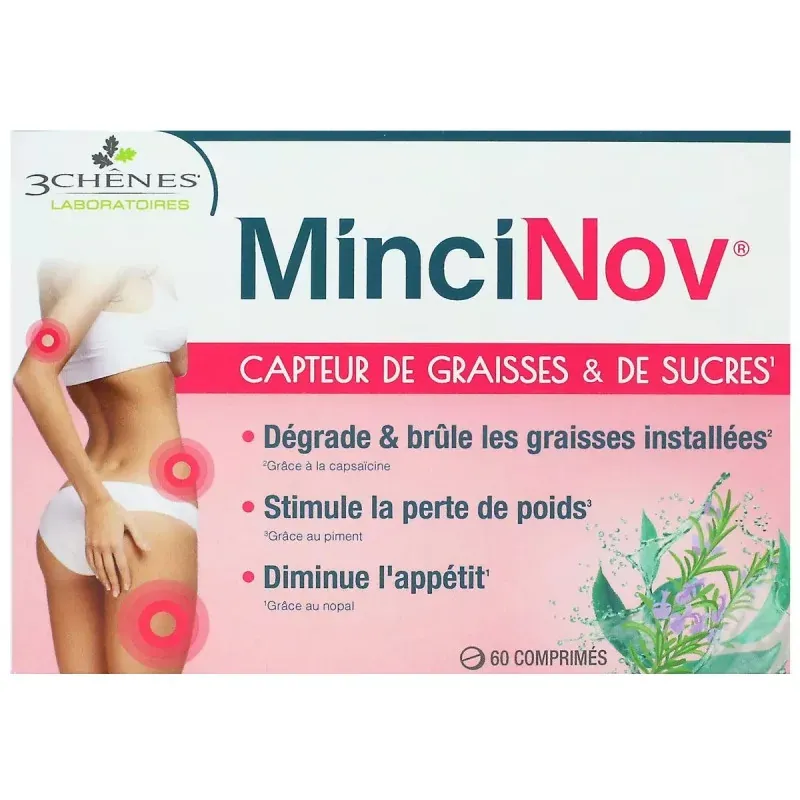 3Chênes MinciNov Capteur de Graisses & de Sucres 60 comprimés