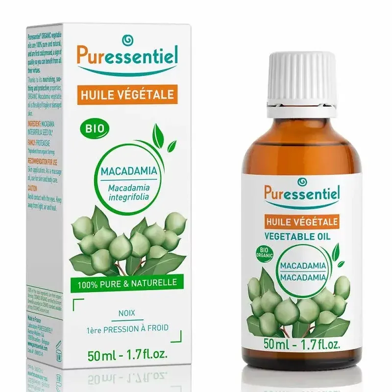 Puressentiel Huile Végétale Bio Macadamia 50ml - Univers Pharmacie