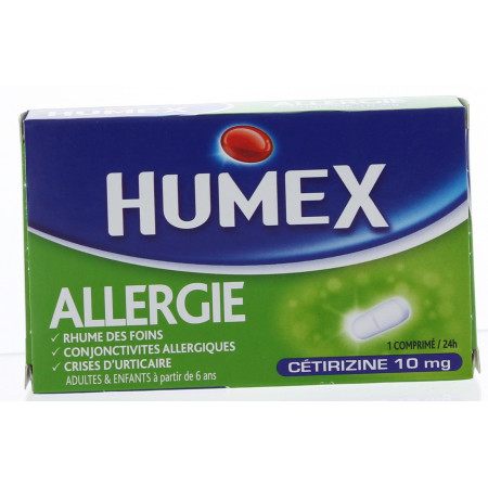 Humex Allergie Cetirizine 10mg 7 comprimés