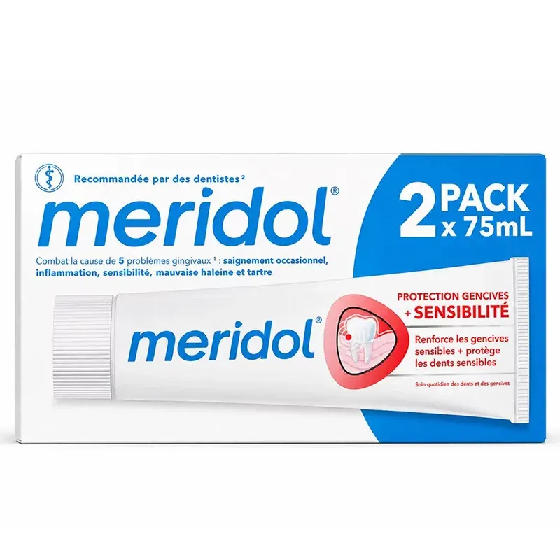 Meridol Dentifrice Protection Gencive 2X75ml - Univers Pharmacie