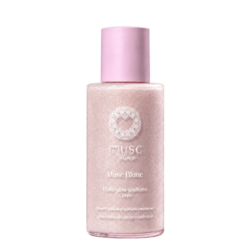 Musc Intime Musc Blanc Huile Glow Pailletée Corps 100ml - Univers Pharmacie