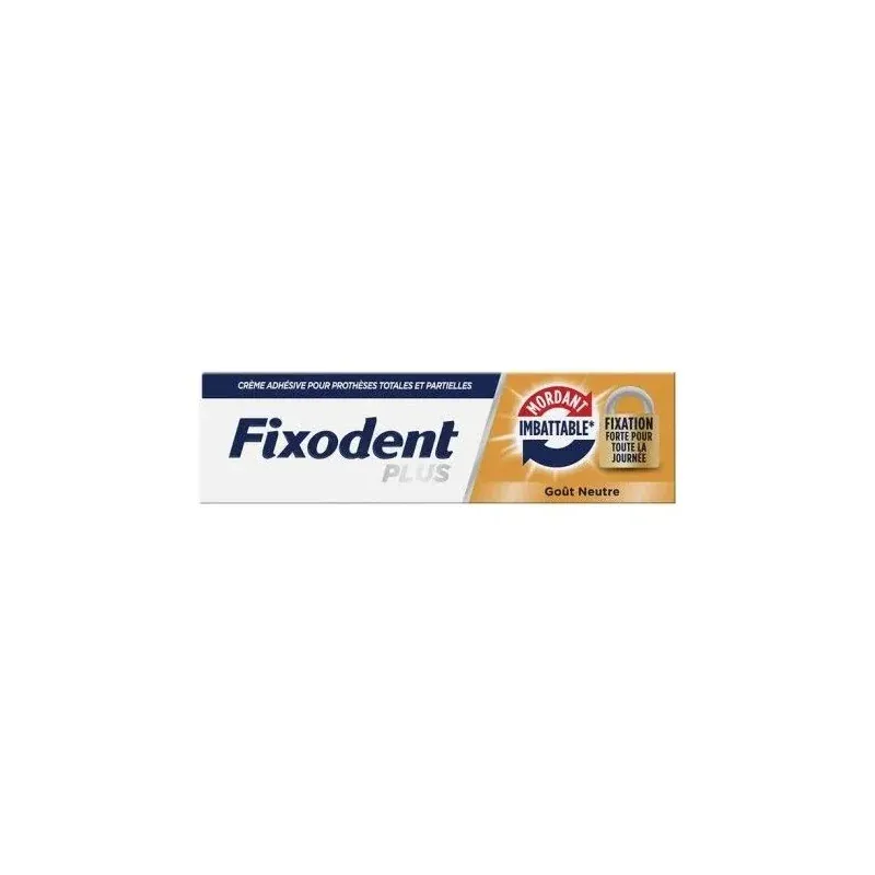 Fixodent Plus Mordant Imbattable Goût Neutre 35g - Univers Pharmacie