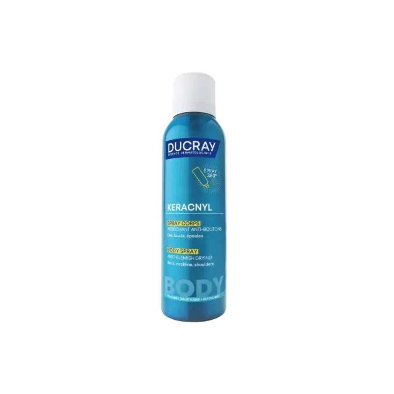 Ducray Keracnyl Spray Corps Asséchant Anti-boutons 150ml - Univers Pharmacie