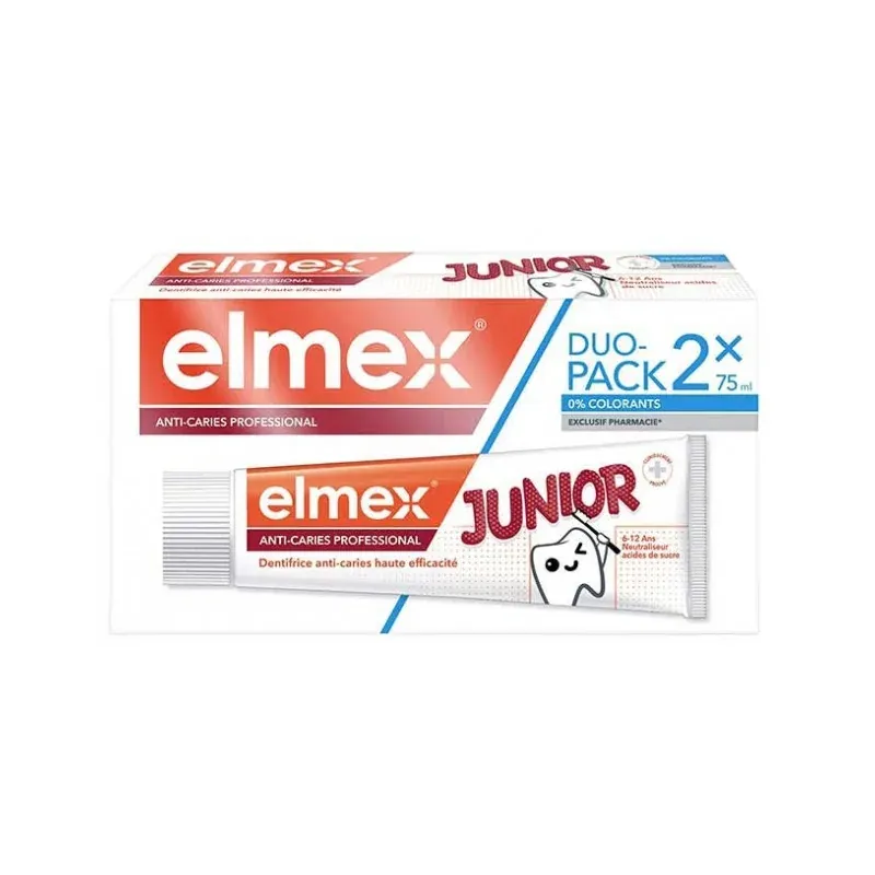 Elmex Junior Anti-caries Professional Dentifrice 2X75ml - Univers Pharmacie