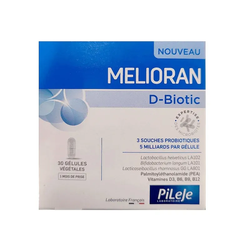 PiLeJe Melioran D-Biotic 30 gélules - Univers Pharmacie